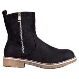SHELOVET Bottines en daim noir