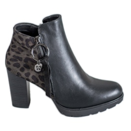 Filippo Bottes pour femmes à imprimé léopard le noir