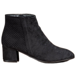 Filippo Bottines à talons en daim le noir