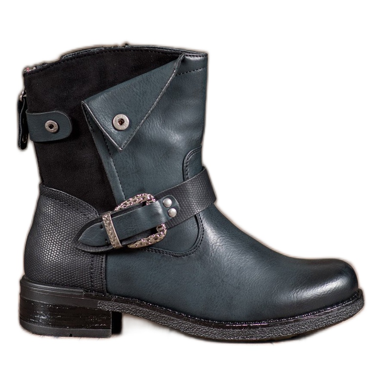 Super Me Bottes avec boucle décorative le noir multicolore vert