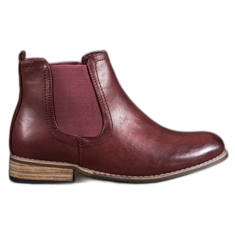 SDS Bottines chelsea bordeaux rouge SDS Bottines chelsea bordeaux rouge