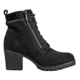 Super Me Bottes à lacets sur la plate-forme noir