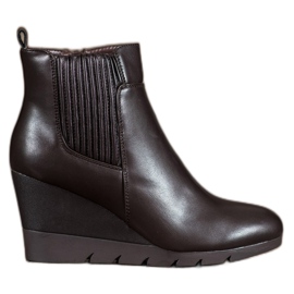 SHELOVET Bottes compensées brun