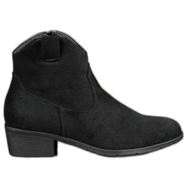 Filippo Bottes de cowboy en daim le noir