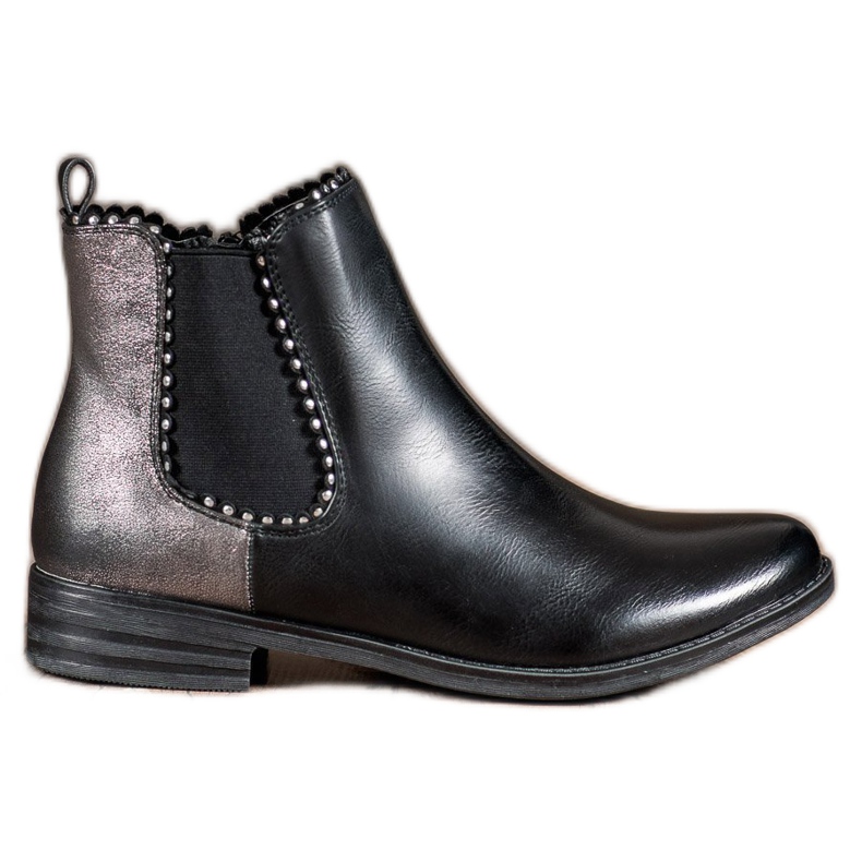 Bella Paris Bottes Classiques Avec Cubic Zirconia le noir