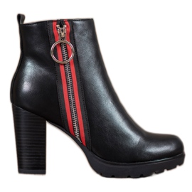 Filippo Bottes avec fermeture éclair décorative le noir