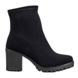 Queentina Bottines à enfiler pour femmes noir