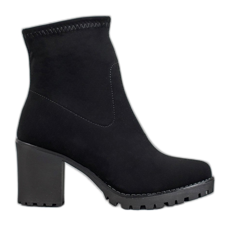 Queentina Bottines à enfiler pour femmes le noir Queentina Bottines à enfiler pour femmes le noir