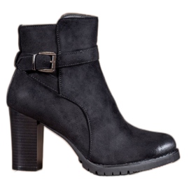 S. BARSKI Bottes élégantes sur la plate-forme noir