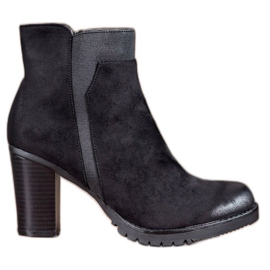 S. BARSKI Bottes noires pour femmes le noir
