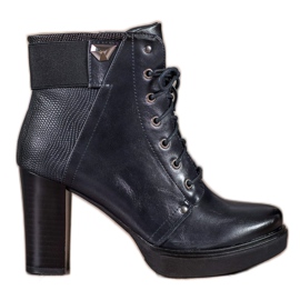 M.Daszyński Bottines à lacets noir