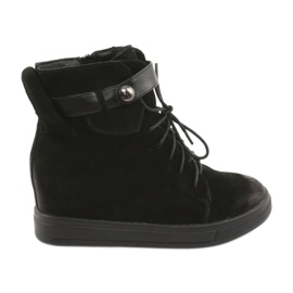 M.Daszyński Baskets noires à fermeture éclair 143 le noir
