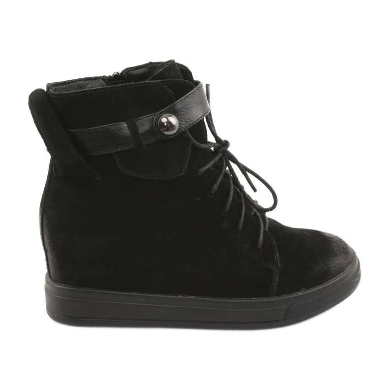 M.Daszyński Baskets noires à fermeture éclair 143 le noir