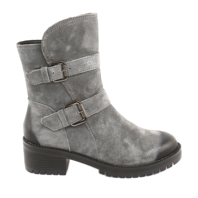 M.Daszyński Bottes en cuir suédé gris Daszyński 161 M.Daszyński Bottes en cuir suédé gris Daszyński 161
