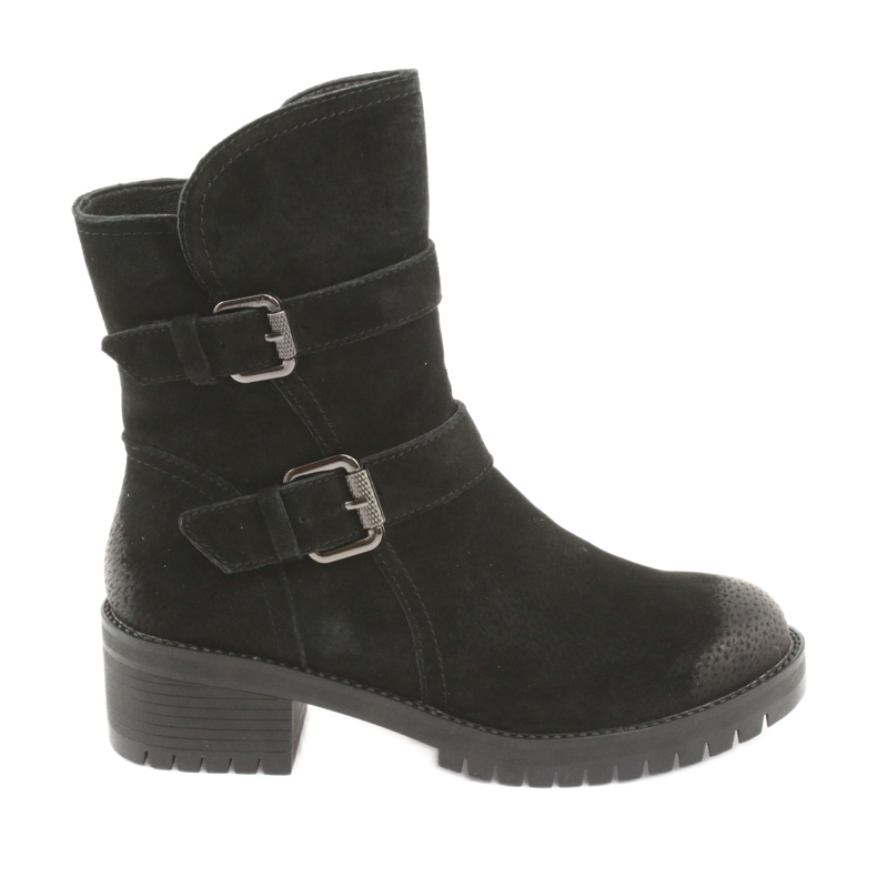 M.Daszyński Bottines en cuir suédé noir Daszyński 161 le noir