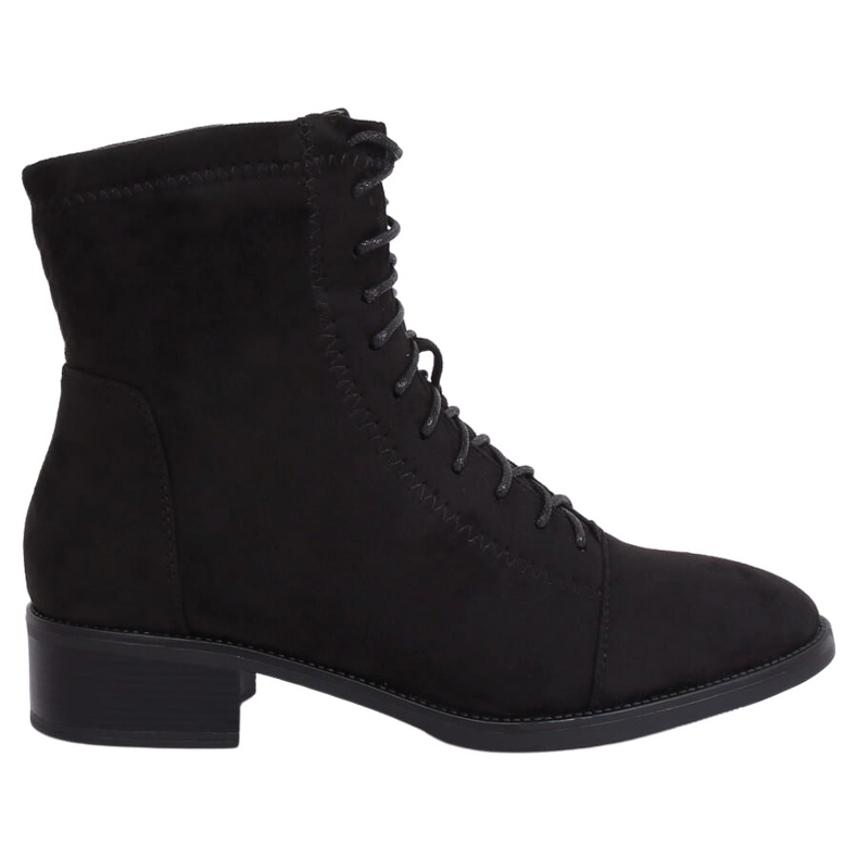 Bottines à lacets noires 3127 Noir le noir