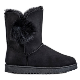 SHELOVET Mukluki Avec Pompon le noir