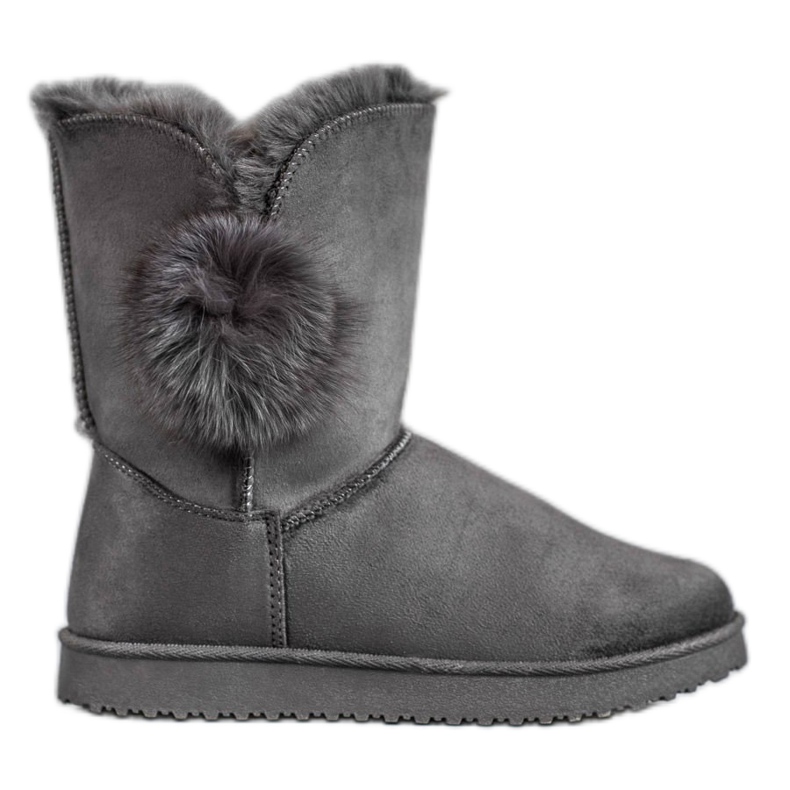 SHELOVET Mukluki Avec Pompon gris