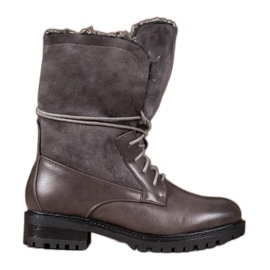 Seastar Bottes à tige enroulable gris