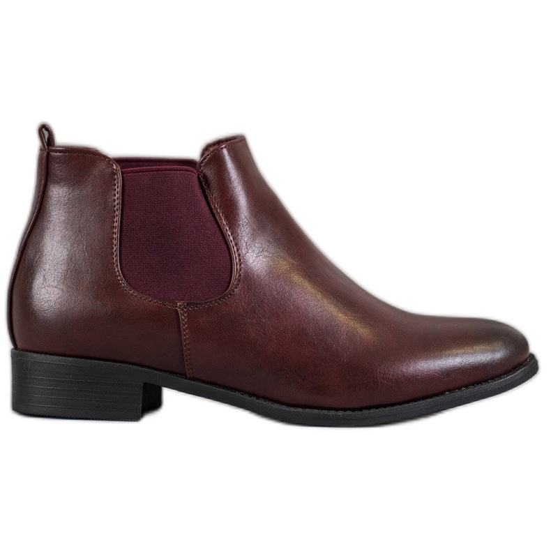 Anesia Paris Bottines chelsea bordeaux rouge
