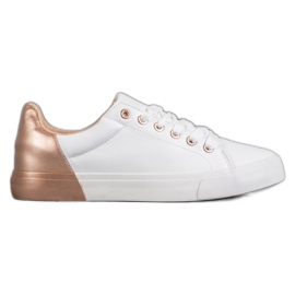Bestelle Baskets en cuir écologique blanche Bestelle Baskets en cuir écologique blanche