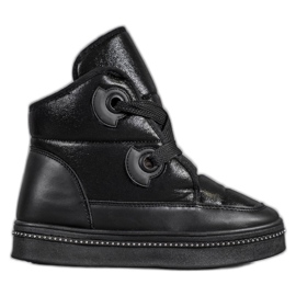 Weide Bottes de neige noires le noir