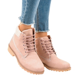Chaussures de randonnée roses sans isolation W-3033