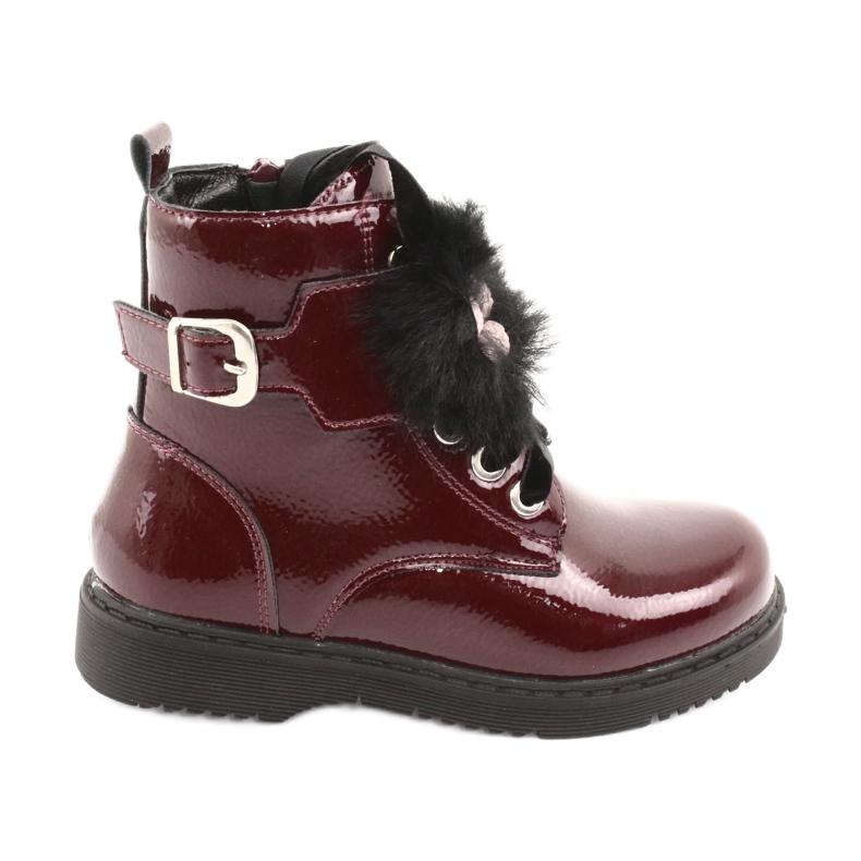 Bottes vernies d'Evento 1438 canettes le noir rouge multicolore