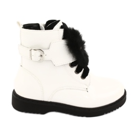 Bottes vernies d'Evento 1438 canettes blanc noir