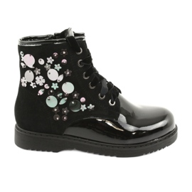 Bottines Evento 1433 à sequins laqués le noir