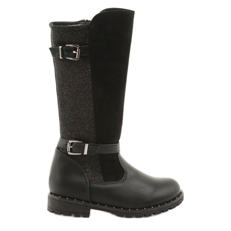 Bottes noires pour fille Evento 1501 le noir gris