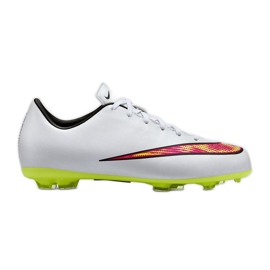 Nike Mercurial Victory V Fg Jr 651634-170 chaussures de football blanc blanc