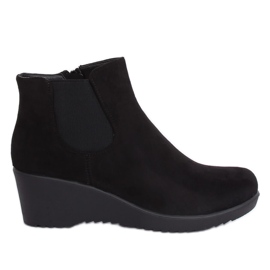 Noir Bottines compensées noires L3065 Noir