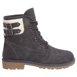 Bottes en bois isolées grises pour femmes 1120-PA Grey