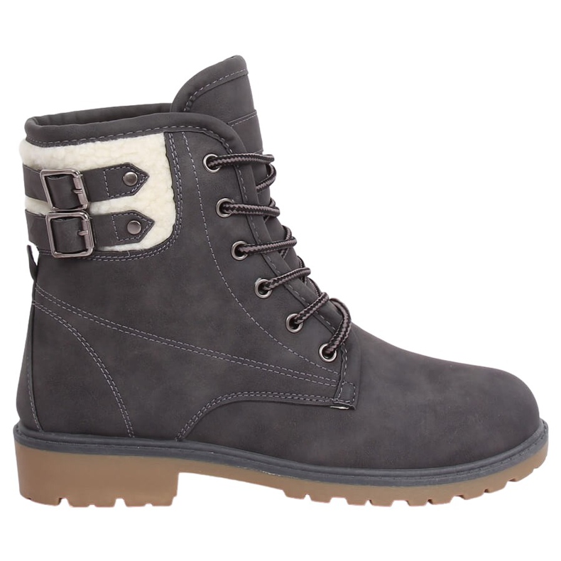 Bottes en bois isolées grises pour femmes 1120-PA Grey