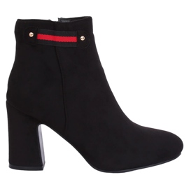 Bottines à talons noires B8982 Noir le noir