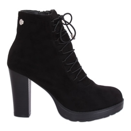Noir BK3235 Bottines compensées noires