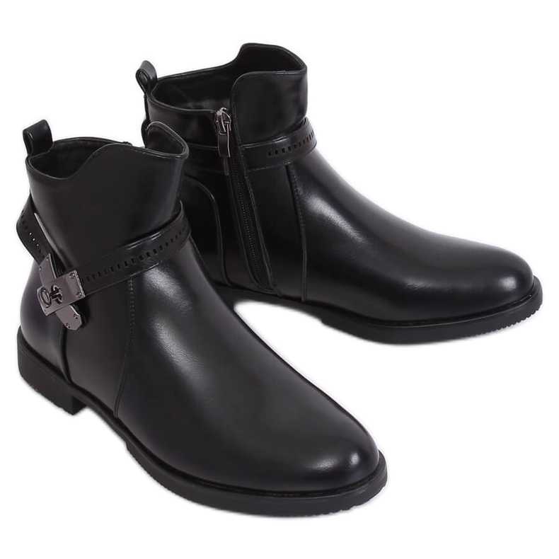 Bottines Jodhpur noires pour femmes B11003 Noir le noir