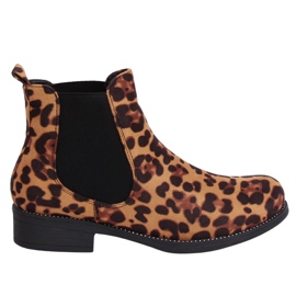 Chelsea boots femme à imprimé léopard 7390-PA Léopard brun