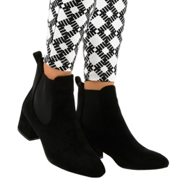 Bottines noires à élastique 8012-PA