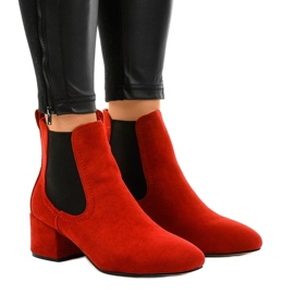 Bottines rouges avec élastique 8012-PA