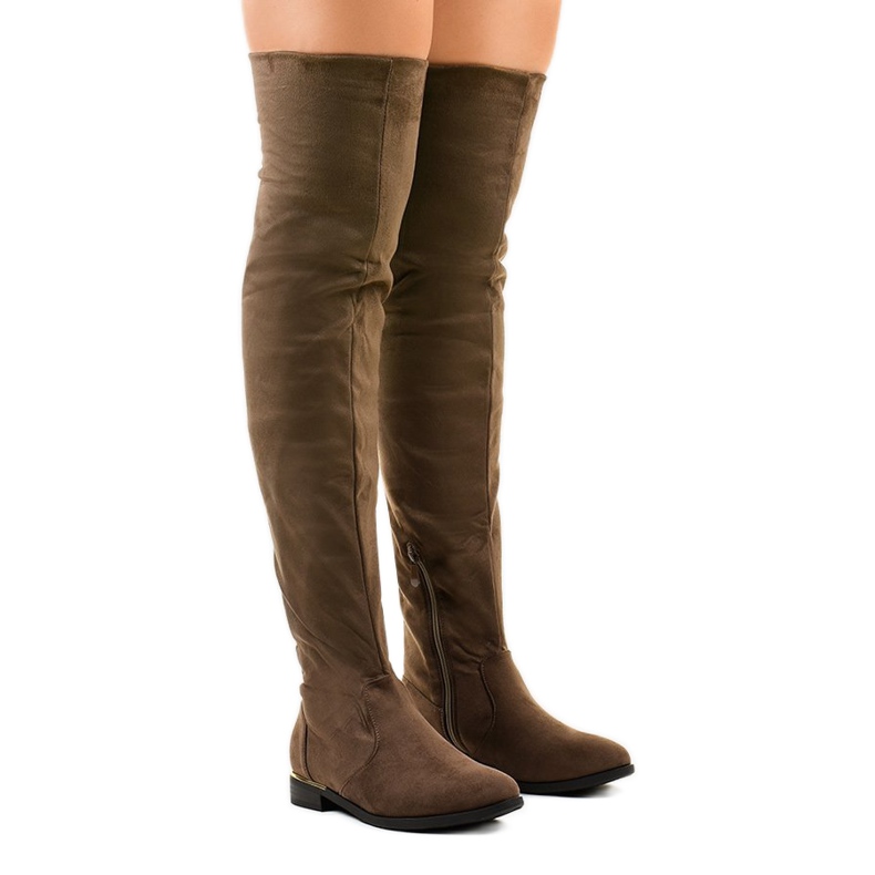 Cuissardes plates marron BM131 vert