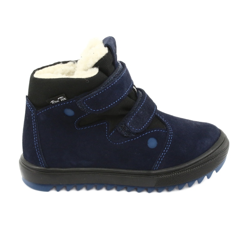 Ren But Bottes avec une membrane velcro 3346 bleu marin bleu