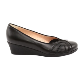 Escarpins confortables sur semelle compensée Espinto 232 noire le noir