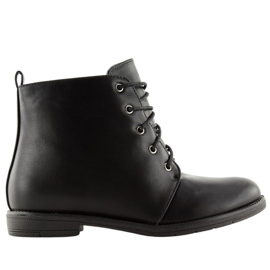 Bottines noires à lacets 3085 Noir le noir