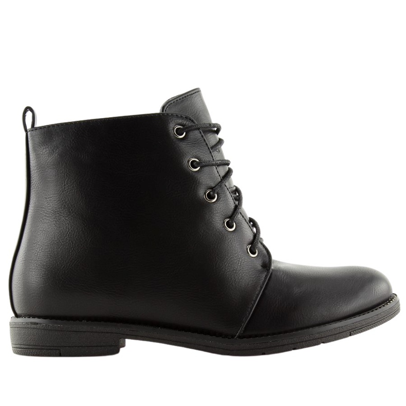 Bottines noires à lacets 3085 Noir le noir