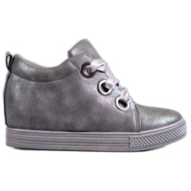 New Tlck Chaussures attachées avec un ruban gris New Tlck Chaussures attachées avec un ruban gris