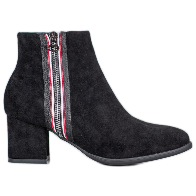Filippo Bottes avec fermeture éclair décorative le noir