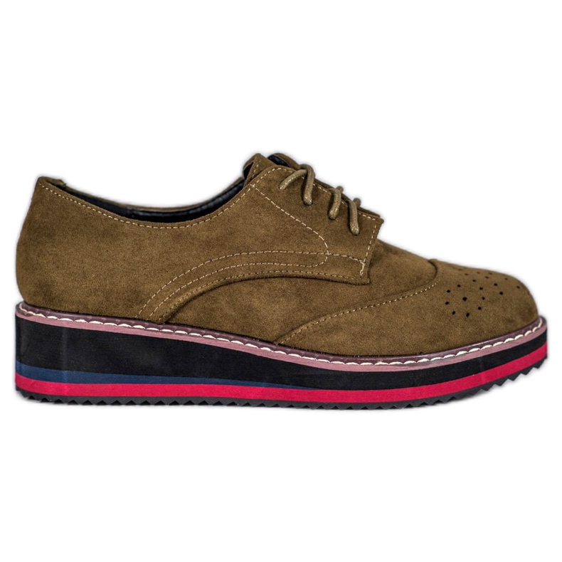 Vices Chaussures olive multicolore vert