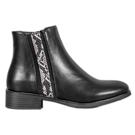 Filippo Bottes à la mode à imprimé serpent le noir